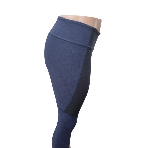 NEW Outdoor Voices Spring 7/8 Color Block Athletic Leggings Black Blue‎ Size S - Picture 12 of 14